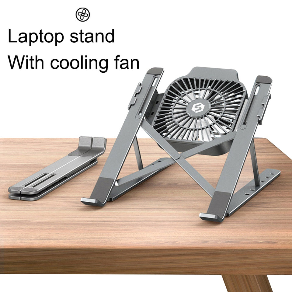 Foldable Laptop Stand With Cooling Fan