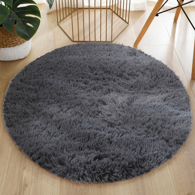 Round Thick Carpet for Living Room